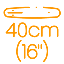 Länge der Führungsschiene 40 cm (16")