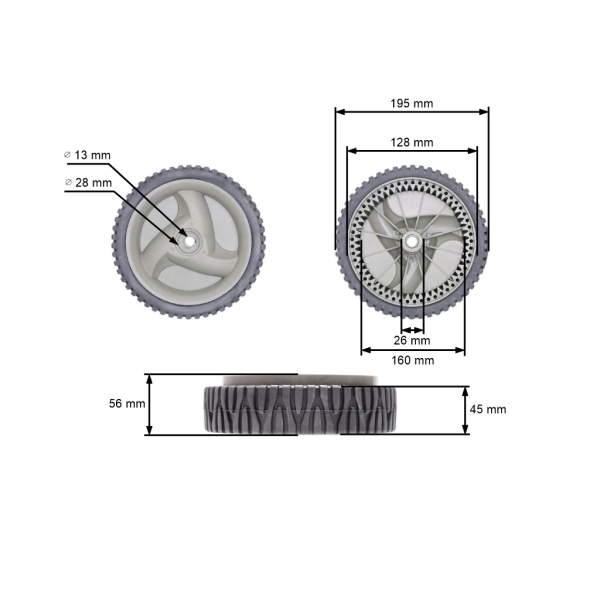 Antriebsrad für Rasenmäher Husqvarna Partner Electrolux Craftsman McCulloch Poulan (OEM 532402936 583719401 180759 700953)