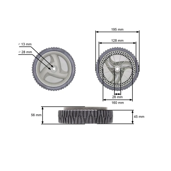 Antriebsrad für Rasenmäher Husqvarna Partner Electrolux Craftsman McCulloch Poulan (OEM 532402936 583719401 180759 700953)