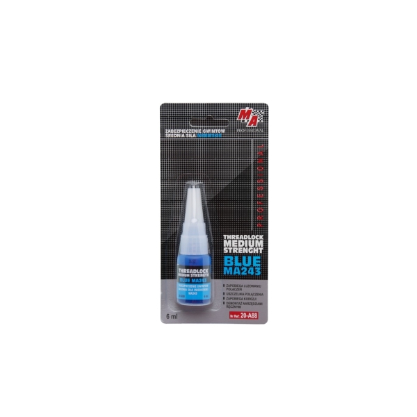 Blauer Schraubensicherungskleber mittelfest MA PROFESSIONAL 6 ml