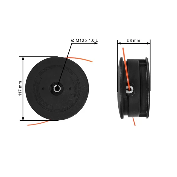Fadenkopf SuperCut 20-2 M10 x 1,0 L für Freischneider Stihl FS75 FS80 FS81 FS83 FS85 FS86 FS87 FS88 FS90 FS91 FS100 FS106 FS108 FS11 FS120 FS130 FS131 FS200 (40027102184)