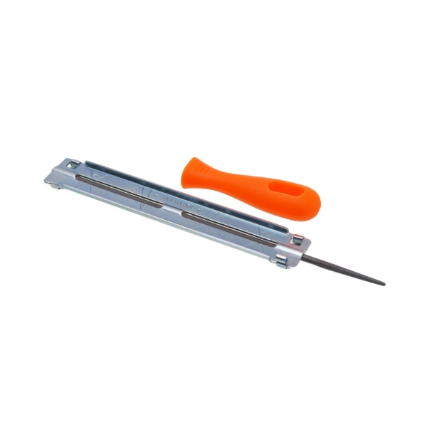 Feilensatz 4,8 mm mit Feilenhalter und Führung zum Schärfen von Sägeketten von Motor- und Akkusägen