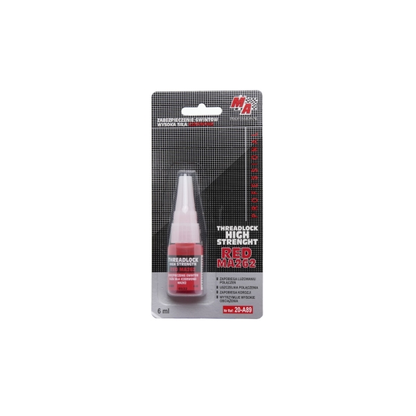 Hochfester Rotkleber zum Sichern von Schrauben MA PROFESSIONAL 6 ml