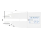 HS PARTS Führungsschiene 12" (30 cm) 3/8" .043" (1,1 mm) für Stihl 017 018 021 023 025 MSE140 MS160 MS170 MS180 MS191 MS210 MS230 MS211 MS230 MS241 MS250 E180