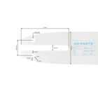 HS PARTS Führungsschiene 12" (30 cm) 3/8" .050" (1,3 mm) für Stihl MSE140 MS160 MS170 MS180 MS191 MS211 MS230 MS241 MS250 E180