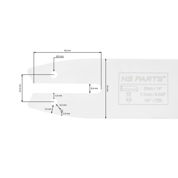 HS PARTS Führungsschiene 14