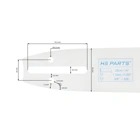 HS PARTS Führungsschiene 14" (35 cm) 3/8" .050" (1,3 mm) für Husqvarna 136 137 140 235 236 240 Jonsered CS2135 CS2234 Partner 350 351 352 Dolmar 100 106 ES140 Makita DCS4301 UC3030A UC3500