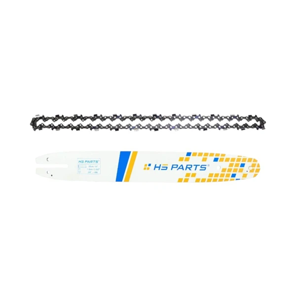 HS PARTS Führungsschiene 14" (35 cm) 3/8" .050" (1,3 mm) + Sägekette 49 Glieder Vierkantzahn für Partner 1535EL 1540EL 1640 1840 McCulloch MAC120 PM310 PM400 MS1640 MAC940 Poulan PLN1415 Craftsman 41532 41534