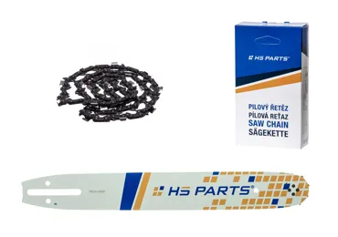 HS PARTS Führungsschiene 14" (35 cm) 3/8" .050" (1,3 mm) + Sägekette 52 Glieder Vierkantzahn für Husqvarna  235 236 240 Jonsered CS2135 CS2234 Partner 350 351 352 Dolmar 100 106 ES140 Makita DCS4301 UC3030A UC3500