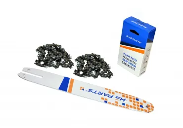 HS PARTS Führungsschiene 14" (35cm) 3/8" .050" (1.3mm) + 2x Sägekette 49 Glieder Vierkantzahn für McCulloch MAC120 PM380 PM400 PM510 838 839 Partner 1535EL 1640
