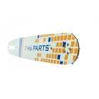 HS PARTS Führungsschiene 15" (38 cm) 3/8" .058" (1,5 mm) + 2 x Sägekette Längsschneiden 56 Glieder Rundzahn für Husqvarna 66 266 268 365 372XP 385 394 395 562XP 570 575 576XP 2100XP
