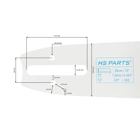 HS PARTS Führungsschiene 15" (38 cm) 3/8" .063" (1,6 mm) für Stihl 029 031 032 034 041 042 036 044 056 066 MS290 MS310 MS360 MS361 MS362 MS391 MS440 MS441 MS462 MS460 MS640 MS650 MS660 MS500i