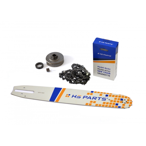 HS PARTS Führungsschiene 15" (38cm) 3/8" .063" (1,6 mm) + 56 Glieder Vierkantzahn + Ringkettenrad für Stihl MS360 036