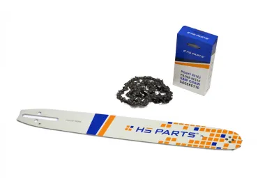 HS PARTS Führungsschiene 16" (40 cm) 3/8" .050" (1,3 mm) + Sägekette 56 Glieder Vierkantzahn + Ringkettenrad Husqvarna 136 142 236 Jonsered 2035 2040 CS2137 CS2234 Partner 350 351 370 390 McCulloch CS380 Mac20X Poulan 2250 2375