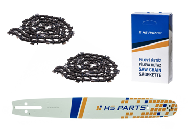 HS PARTS Führungsschiene 16" (40 cm) .325" .050" (1,3 mm) + 2 x Sägekette 66 Glieder Vierkantzahn für Husqvarna 36 55 136 154 254 257 262 357 435 445 460 Jonsered 2054 2152 2155 CS2149W Dolmar 109 111 112 116 Solo 639 651 665