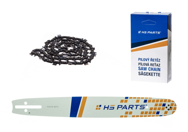 HS PARTS Führungsschiene 16" (40 cm) .325" .050" (1,3 mm) + Sägekette 66 Glieder Vierkantzahn für Husqvarna 36 55 136 154 254 257 262 357 435 445 460 Jonsered 2054 2152 2155 CS2149W Dolmar 109 111 112 116 Solo 639 651 665