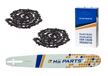 HS PARTS Führungsschiene 16" (40 cm) .325" .058" (1,5 mm) + 2 x Sägekette 66 Glieder Vierkantzahn für Husqvarna 36 55 136 154 257 262 346 357 435 445 460 Jonsered 2054 2152 2155 Dolmar 109 111 112 116 Solo 639 651 665
