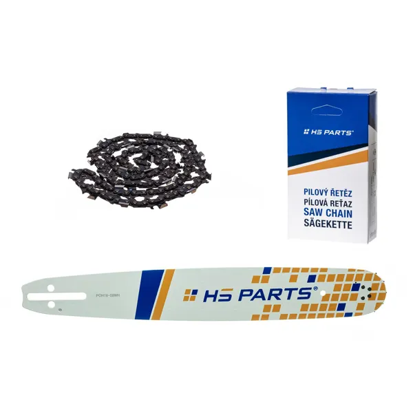 HS PARTS Führungsschiene 16" (40 cm) .325" .058" (1,5 mm) + Sägekette 66 Glieder Vierkantzahn für Husqvarna 36 55 136 154 257 262 346 357 435 445 460 Jonsered 2054 2152 2155 Dolmar 109 111 112 116 Solo 639 651 665