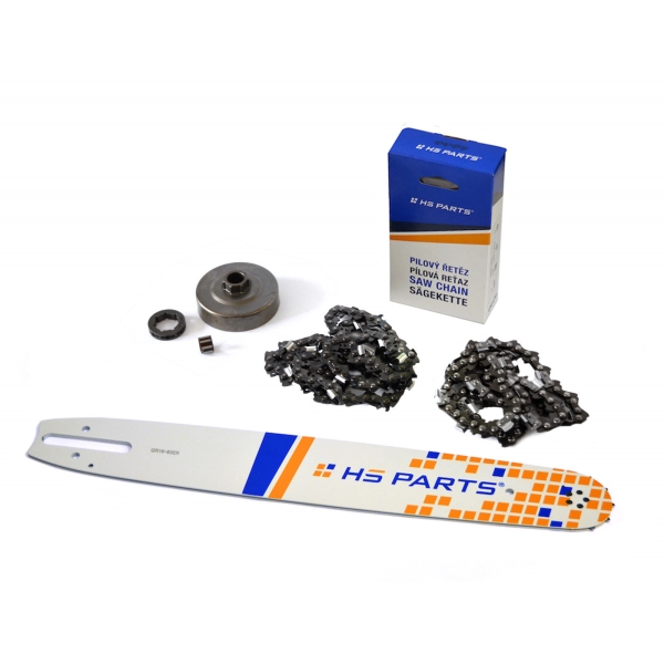 HS PARTS Führungsschiene 16" (40cm) 3/8" .063" (1,6mm) + 2 x Sägekette 60 Glieder Vierkantzahn + Ringkettenrad Stihl MS360