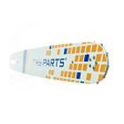 HS PARTS Führungsschiene 18" (45 cm) 3/8" .058" (1,5 mm) + 2 x Sägekette 68 Glieder Rundzahn für die Herstellung von Platten passend Husqvarna 266 268 362 365 371 372XP 395 576XP