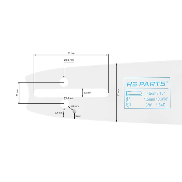HS PARTS Führungsschiene 18