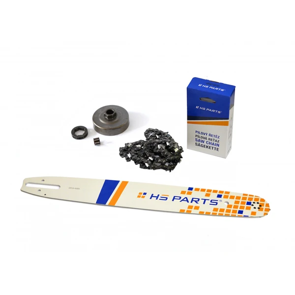 HS PARTS Führungsschiene 18" (45 cm) 3/8" .063" (1,6 mm) + 66 Glieder Vierkantzahn + Ringkettenrad Stihl 034 036 MS340 MS360
