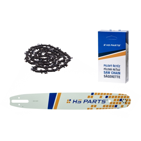 HS PARTS Führungsschiene 18" (45 cm) 3/8" .063" (1,6 mm) + Sägekette 66 Glieder Vierkantzahn für Stihl 030 036 042 045 MS290 MS390 MS360 MS361 MS362 MS440 MS460 MS660