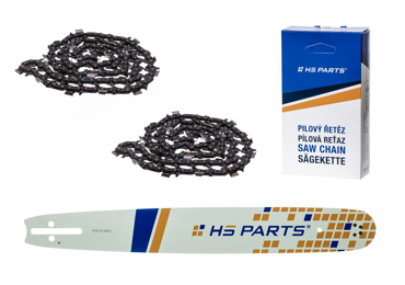 HS PARTS Führungsschiene 18" (45 cm) .325" .050" (1,3 mm) + 2 x Sägekette 72 Glieder Vierkantzahn für Husqvarna 36 55 136 154 257 262 346 357 435 445 460 Jonsered 2054 2152 CS2149W Dolmar 109 111 112 116 Solo 639 651 665