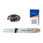 HS PARTS Führungsschiene 18" (45cm) 3/8" .050" (1.3mm) + Sägekette 68 Glieder Vierkantzahn für Husqvarna 40 45 55 242 246 254 257 262 340 345 351 346 357 359 455 555