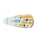 HS PARTS Führungsschiene 18" (45cm) 3/8" .050" (1.3mm) + Sägekette 68 Glieder Vierkantzahn für Husqvarna 40 45 55 242 246 254 257 262 340 345 351 346 357 359 455 555