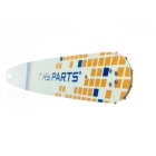 HS PARTS Führungsschiene 20" (50 cm) 3/8" .058" (1,5 mm) + 4 x Sägekette 72 Glieder Vierkantzahn für Husqvarna 51 55 346XP 353 357 359 455 460 560XP