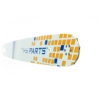 HS PARTS Führungsschiene 20" (50 cm) 3/8" .063" (1,6 mm) + 2 x Sägekette 72 Glieder Vierkantzahn