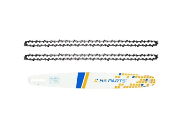 HS PARTS Führungsschiene 20" (50 cm) .325" .050" (1,3 mm) + 2 x Sägekette 78 Glieder Vierkantzahn für Husqvarna 55 262 357 359 555 560 Jonsered CS2145 CS2150 CS2152 CS2250 Dolmar PS510 PS6100 Solo 632 634 644 Makita DCS430 DCS540