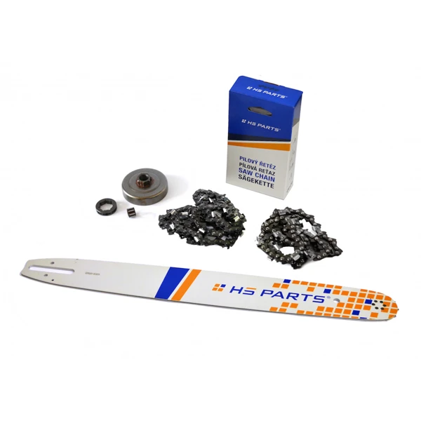 HS PARTS Führungsschiene 20" (50cm) 3/8" .063" (1,6mm) + 2 x Sägekette 72 Glieder Vierkantzahn + Ringkettenrad Stihl 044 046 MS341 MS361 MS440 MS460 MS461