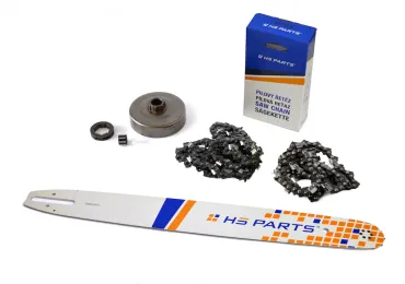 HS PARTS Führungsschiene 20" (50cm) 3/8" .063" (1,6mm) + 2 x Sägekette 72 Glieder Vierkantzahn + Ringkettenrad Stihl MS660