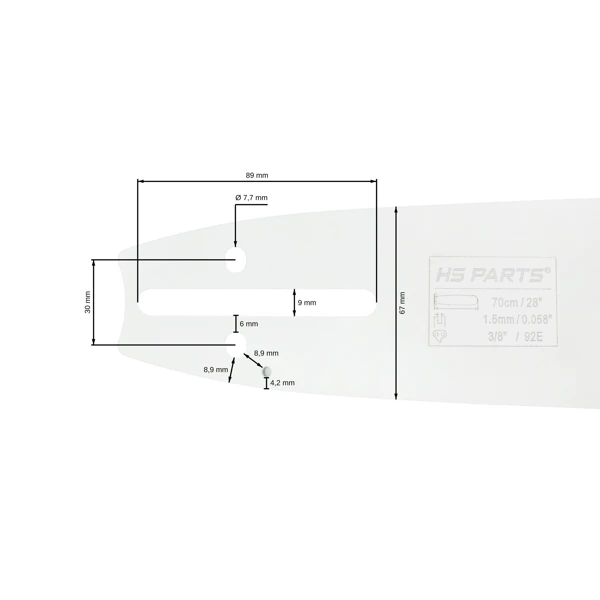 HS PARTS Führungsschiene 28