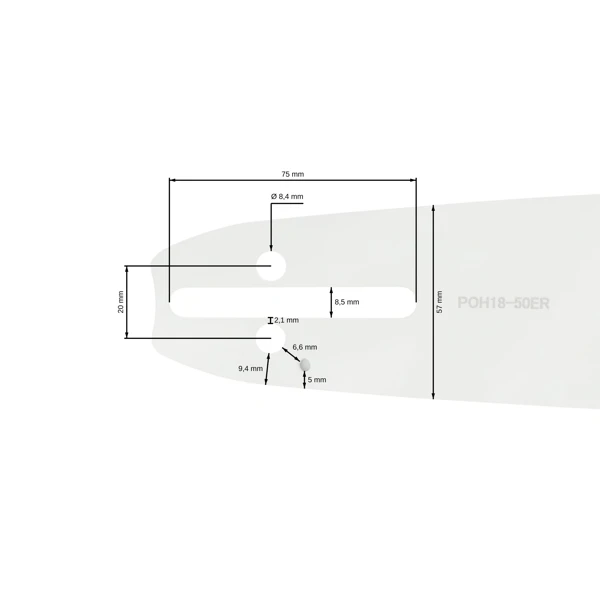 HS PARTS Führungsschiene 3/8