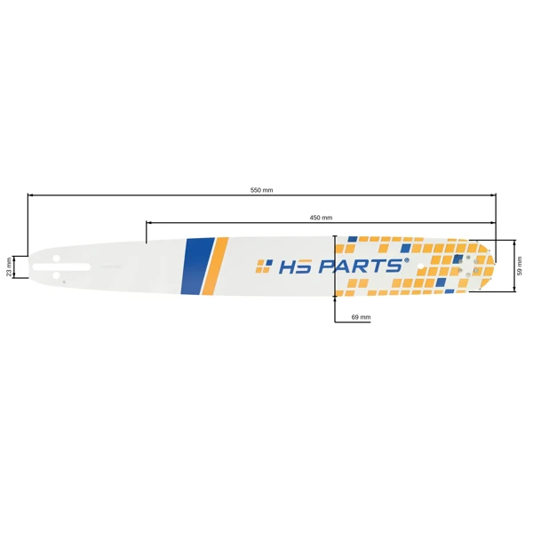 HS PARTS Führungsschiene 3/8" .050" (1,3 mm) 68 Glieder für Husqvarna 246 254 262 345 357 455 460 555 560 Jonsered 2054 CS2260 Dolmar 111 112 115 PS540 Solo 613 614 650 Oleomac 162 956 962
