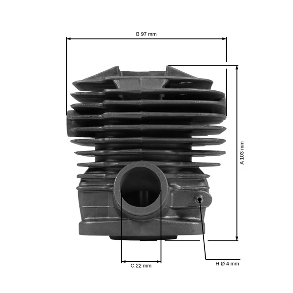 HS Parts Kompletter Kolben und Zylinder für Kettensägen Makita DPC6410 DPC6411 PC6412 PC6414 47mm (325-130-031)