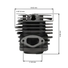 HS PARTS kompletter Zylinder mit 45,2 mm Kolben für chinesische Kettensägen und Hobbymarktsägen 58 cc