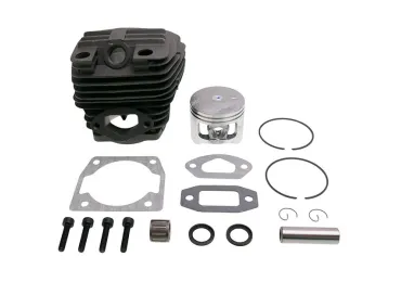 HS PARTS Kompletter Zylinder mit 45 mm Kolben für chinesische Kettensägen und Hobbymarktsägen mit 52 cm³ Hubraum
