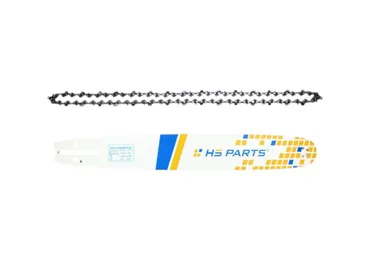 HS PARTS Professionelle Führungsschiene 18" (45 cm) 3/8" .058" (1,5 mm) + Sägekette 64 Glieder Vierkantzahn für Hecht 962 Shindaiwa 598 600 600SX 601SX 731SX Zenoah G621AVS Echo CS590 CS600 CS610 CS680 CS8002 Alko 251 261 460 480