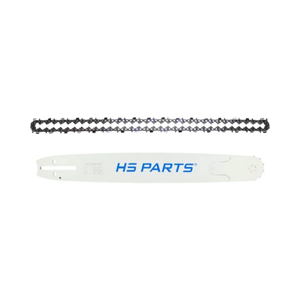 HS PARTS Professionelle Führungsschiene 18" (45 cm) 3/8" .058" (1,5 mm) + Sägekette 68 Glieder Vierkantzahn für Husqvarna 266 268 272 365 372XP 585 Solo 670 681 Jonsered 2077 2171 Dolmar PS6400 Shindaiwa 285 Makita DCS6400