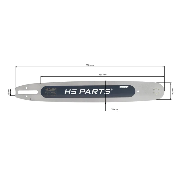 HS PARTS QUICK CUT Profi-Führungsschiene 18" (45 cm) .325" .063" (1,6 mm) 74 Treibglieder für Stihl 024 026 028 029 030 031 032 039 MS240 MS260 MS261 MS270 MS271 MS280 MS290 MS291 MS310 MS390