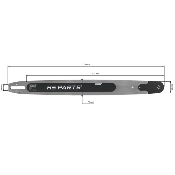 HS PARTS QUICK CUT Profi-Führungsschiene 28" (70 cm) 3/8" .063" (1,6 mm) 91 Treibglieder für Stihl 034 036 039 044 046 056 066 MS290 MS390 MS340 MS360 MS361 MS362 MS380 MS381 MS440 MS460 MS441 MS640 MS650 MS660 MS500i