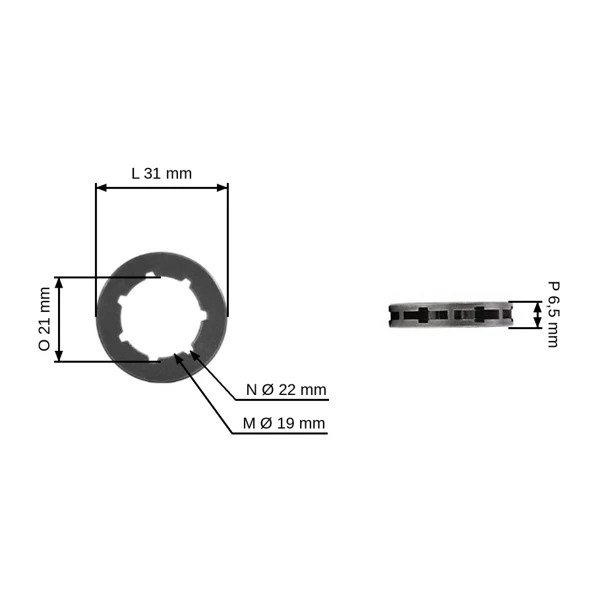 HS Parts Ringkettenrad .325