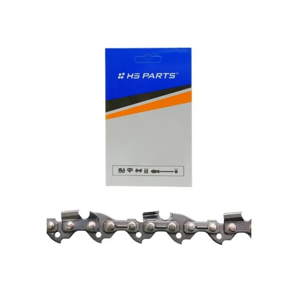 HS PARTS Sägekette 3/8" .050" (1,3 mm) 69 Glieder abgeschrägte Zähne für Akku-Sägen