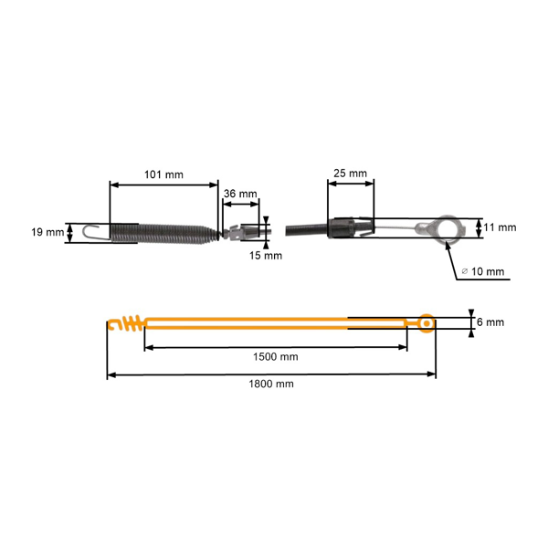 Kabel Kupplungs und Mähmesser Husqvarna Partner McCulloch Poulan Jonsered (OEM 532440488 583548401)