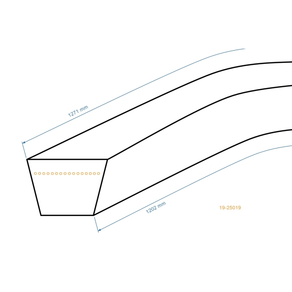 Keilriemen 1202 mm x 1271 mm x 16,0 mm für MTD Gartentraktoren (OEM 754-0445 754-0362 754-0138)