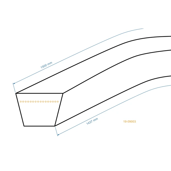 Keilriemen 1437 mm x 1500 mm x 13 mm für Rasenmäher und Gartentraktoren AL-KO Alko 850TR T12-85HD T13-85HD T750 T800 T850 T1000 Dolmar (OEM 514083)